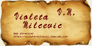Violeta Milčević vizit kartica